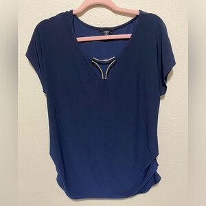 Small AUW professional navy blue top